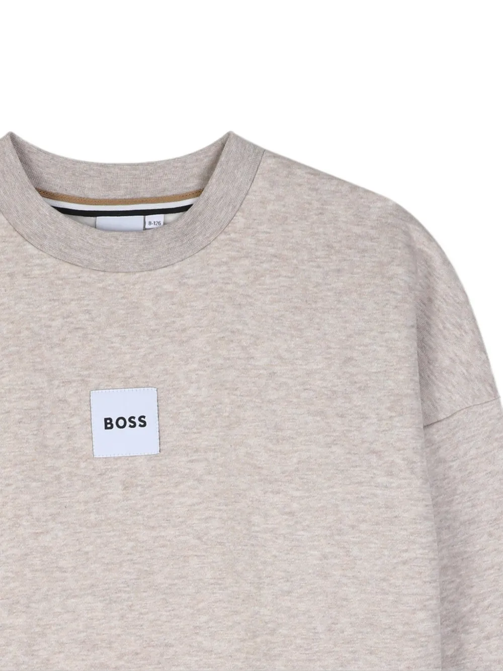 BOSS Kidswear Sweater met logo Beige