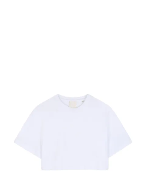 Givenchy Kids logo-embroidered cropped T-shirt