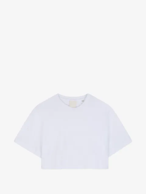 Givenchy Kids playera corta con logo bordado