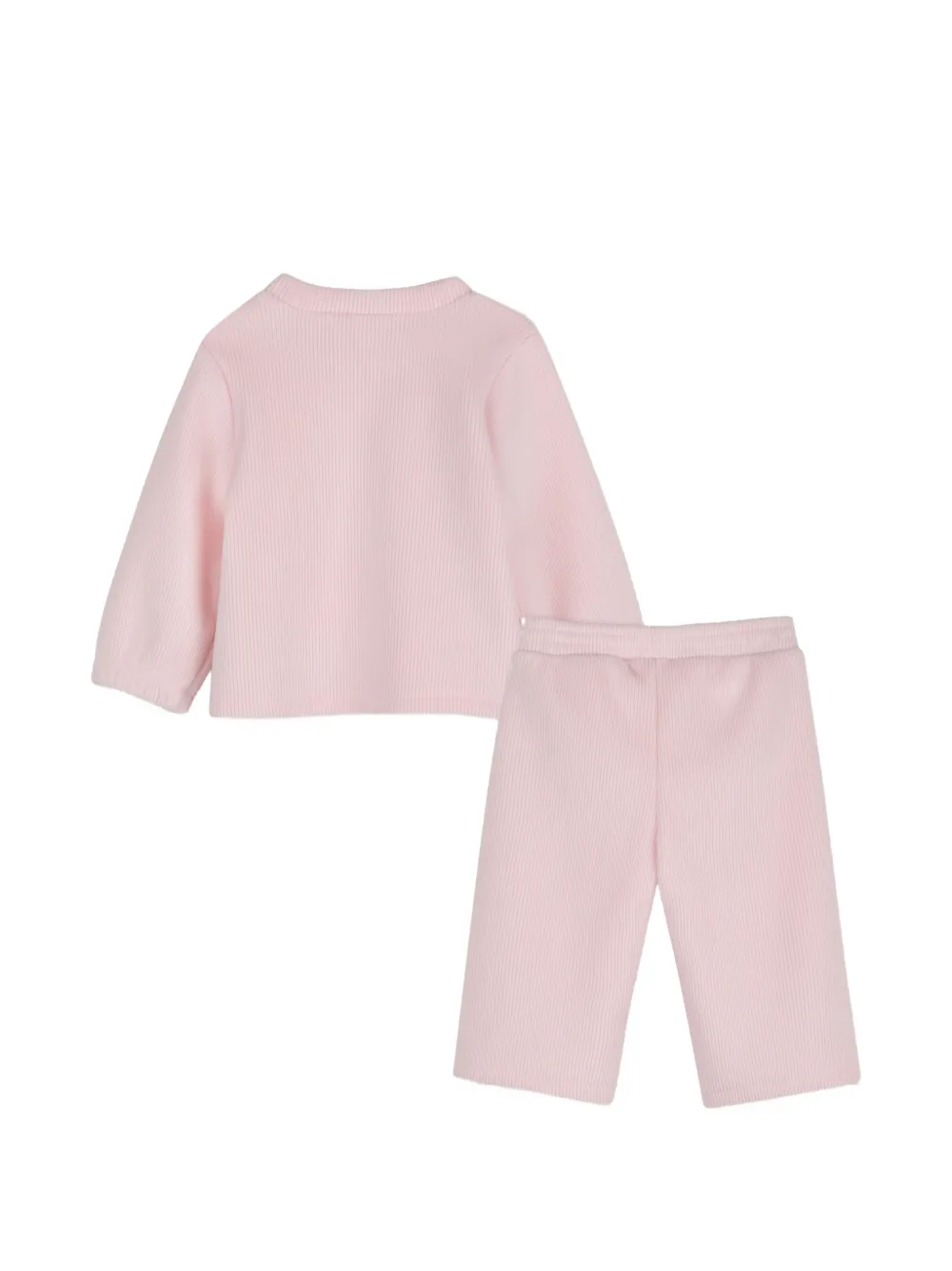 Billieblush Geribbelde top en broek set met ruches Roze