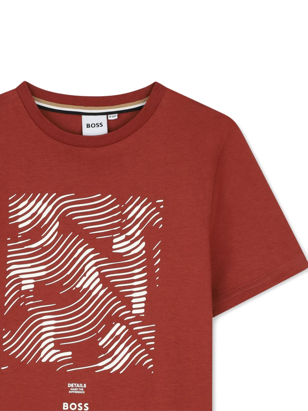BOSS Kidswear T-shirt met grafische print Rood