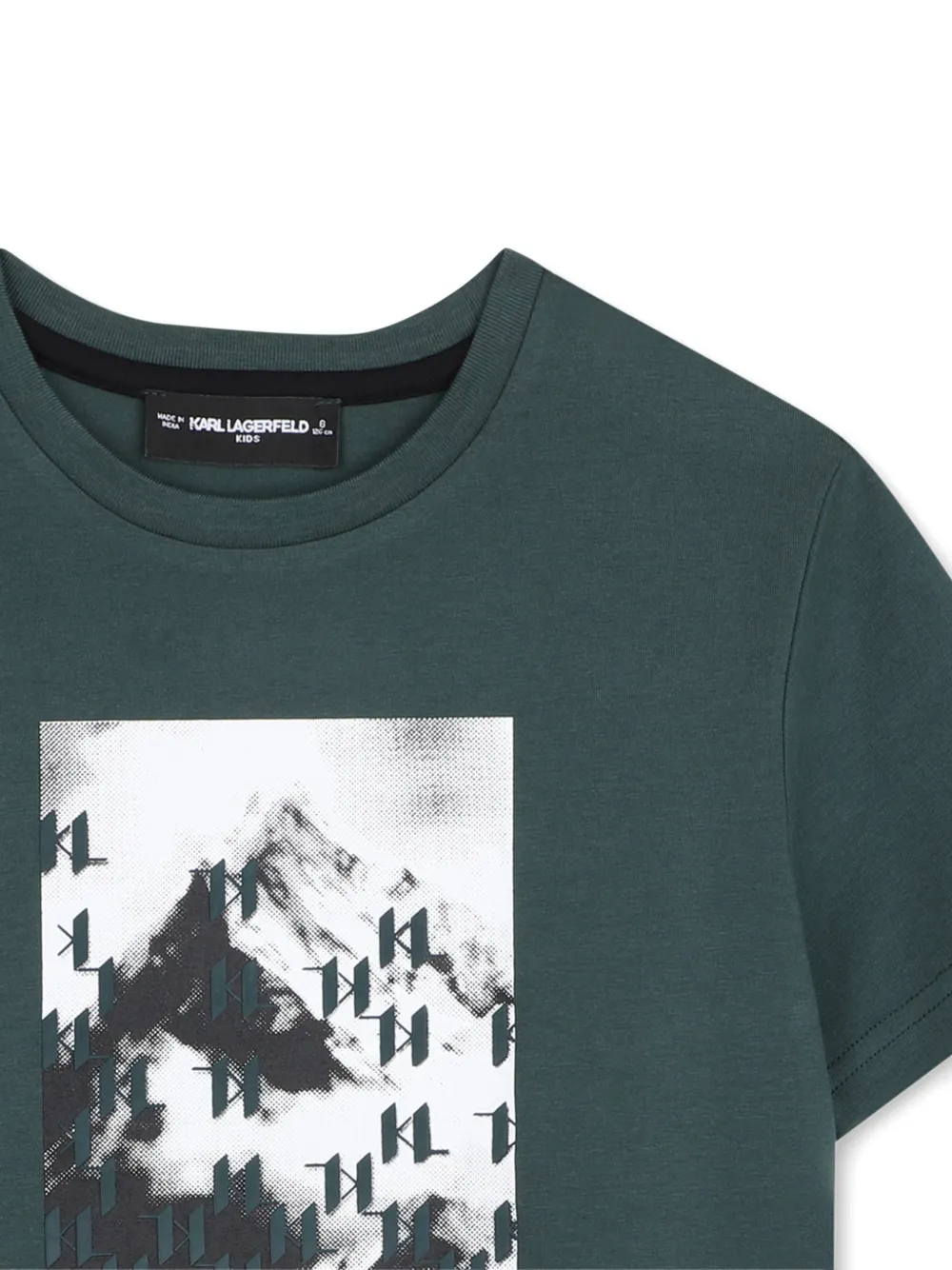 Karl Lagerfeld Kids T-shirt met grafische print Groen