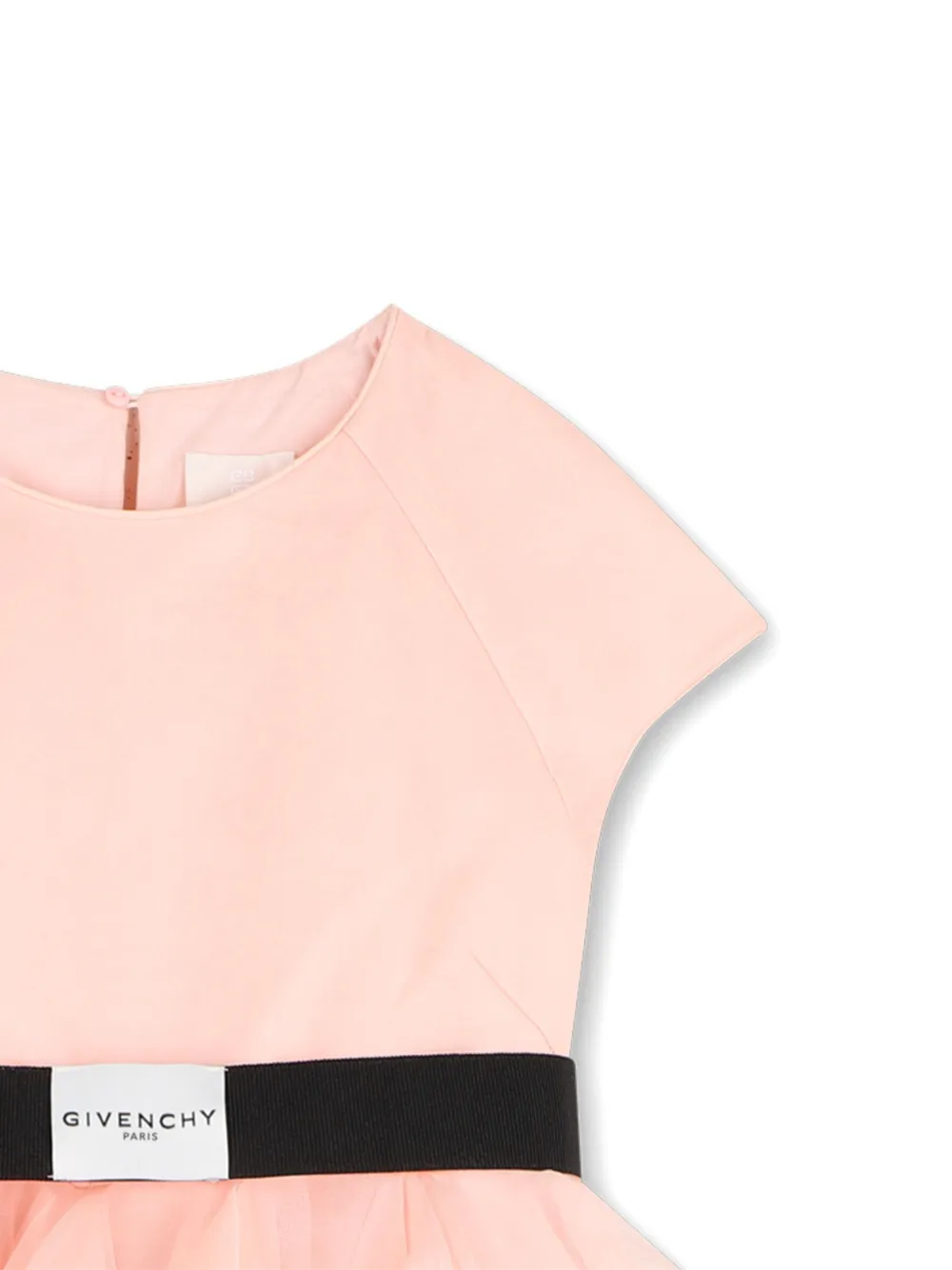 Givenchy Kids Jurk met logoband en ronde hals Roze