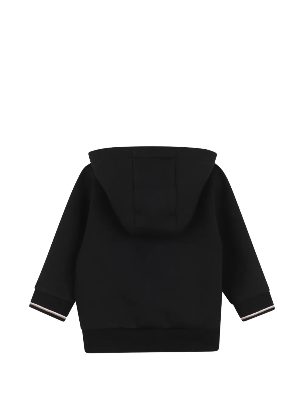 BOSS Kidswear Hoodie met logoprint en rits Zwart
