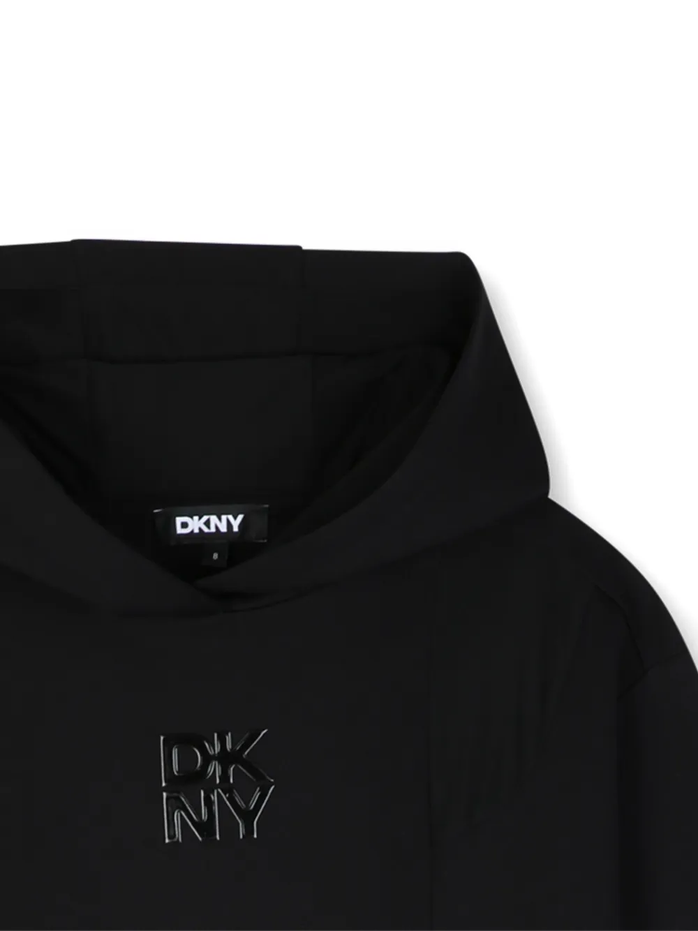 Dkny Kids Hoodiejurk met logoplakkaat Zwart