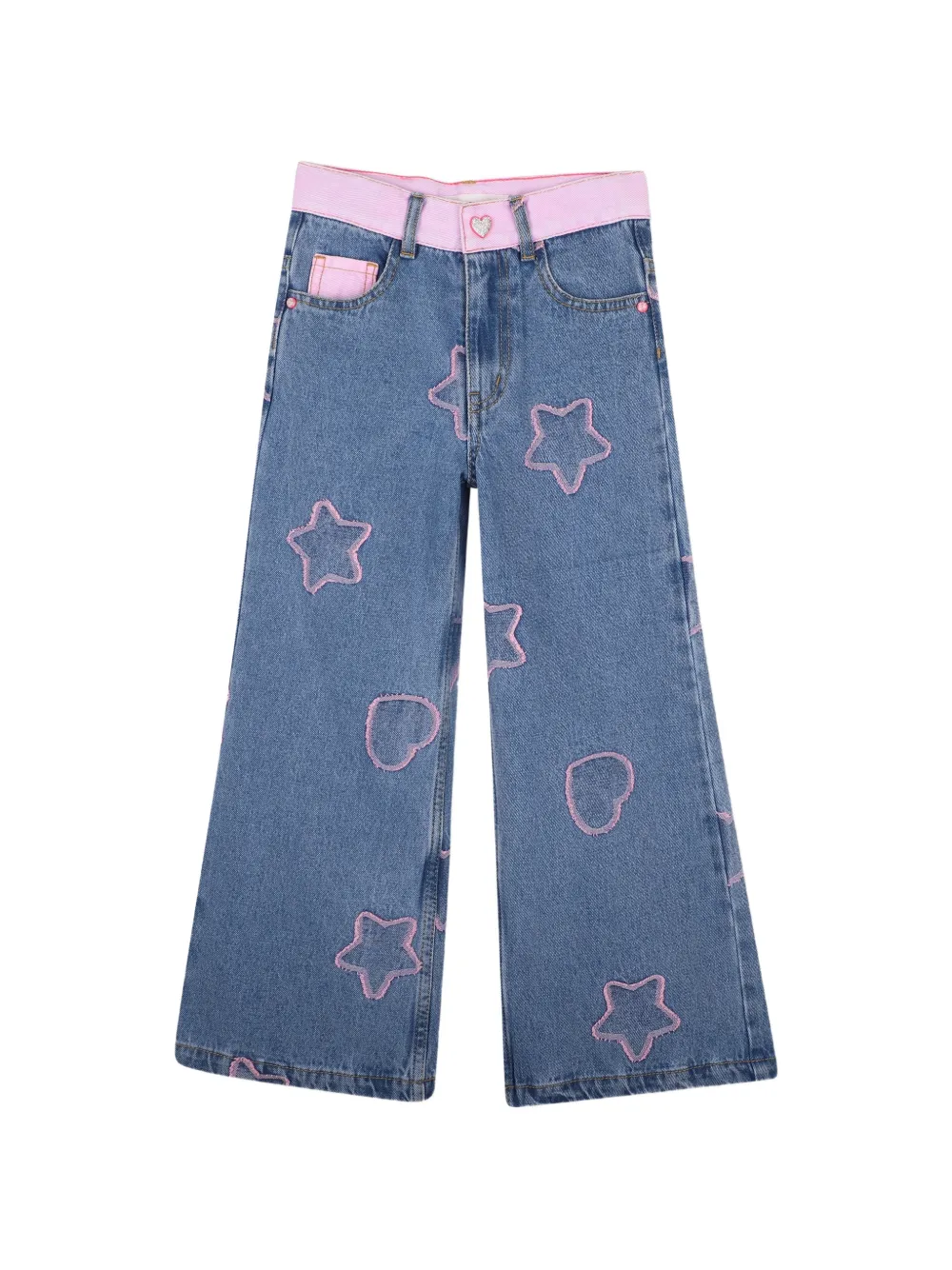Billieblush star-patch heart-patch jeans