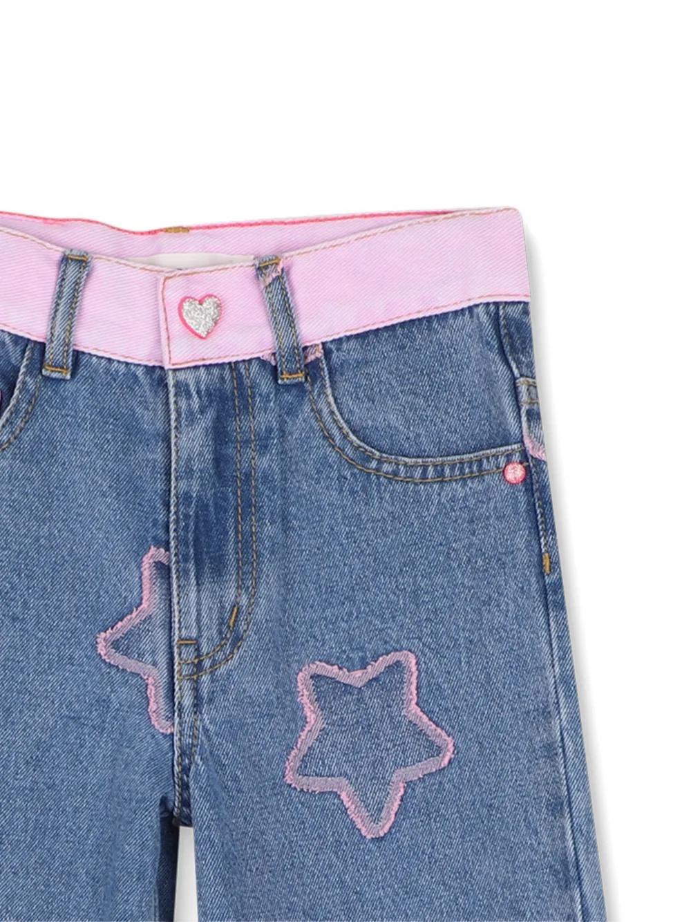 Billieblush Jeans met sterpatch en hartpatch Blauw