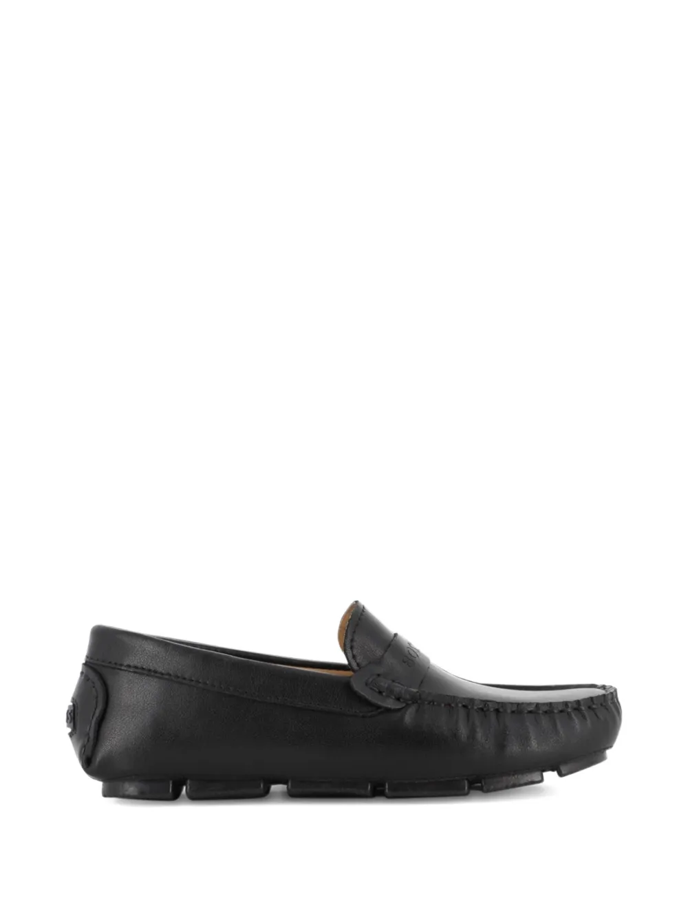 BOSS Kidswear logo-embossed loafers Zwart