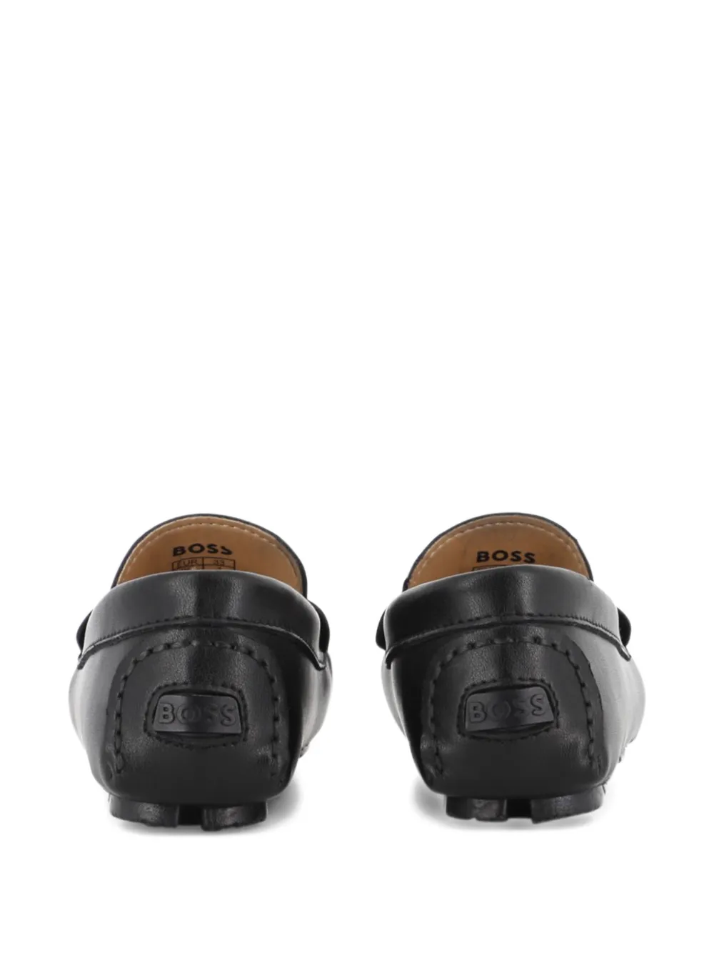 BOSS Kidswear logo-embossed loafers Zwart