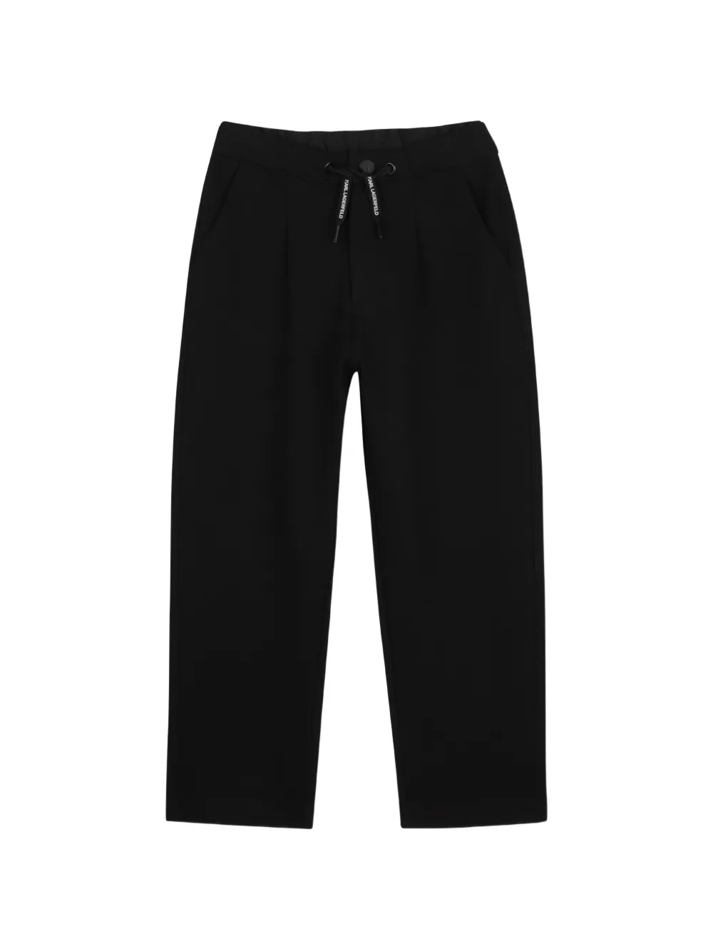 Karl Lagerfeld Kids Hose mit Kordelzug - Schwarz