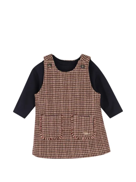 Chloé Kids houndstooth wool dress and T-shirt set