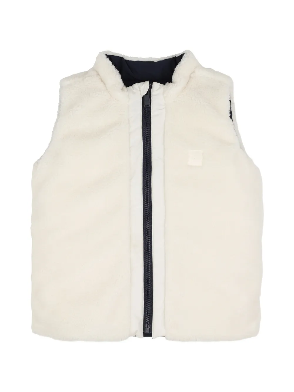 BOSS Kidswear reversible teddy-fleece gilet - Neutrals