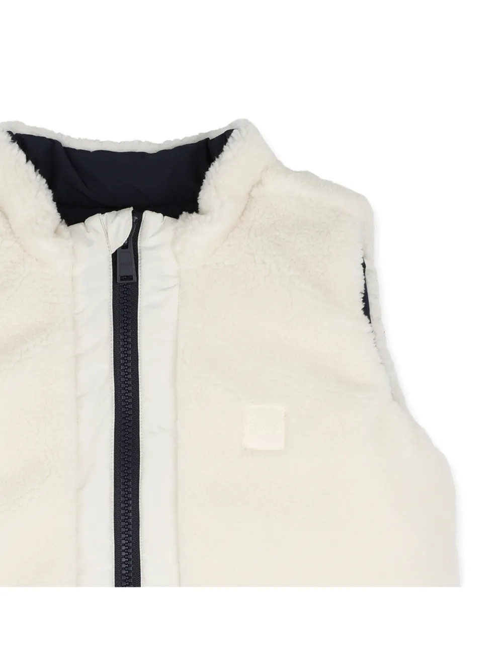 BOSS Kidswear Omkeerbare teddy fleece bodywarmer Beige