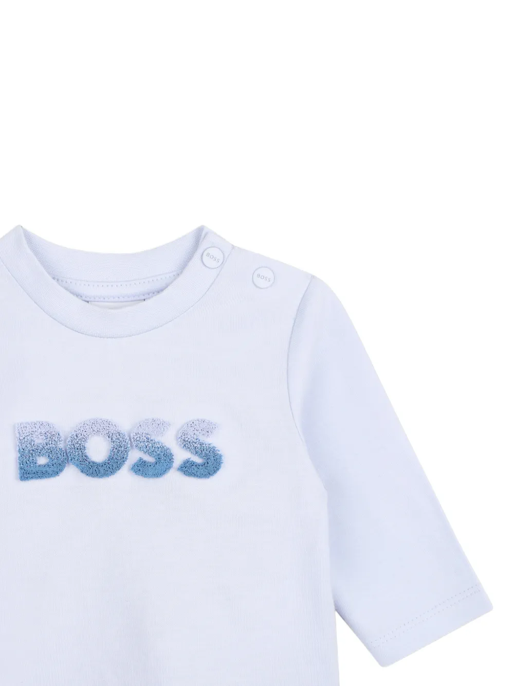 BOSS Kidswear T-shirt met lange mouwen Wit