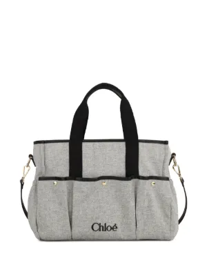 Chloé Kids multi-pocket canvas changing bag set