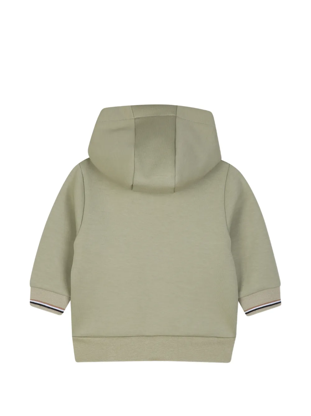 BOSS Kidswear Trainingsbroek met capuchon rits en logo-print Groen