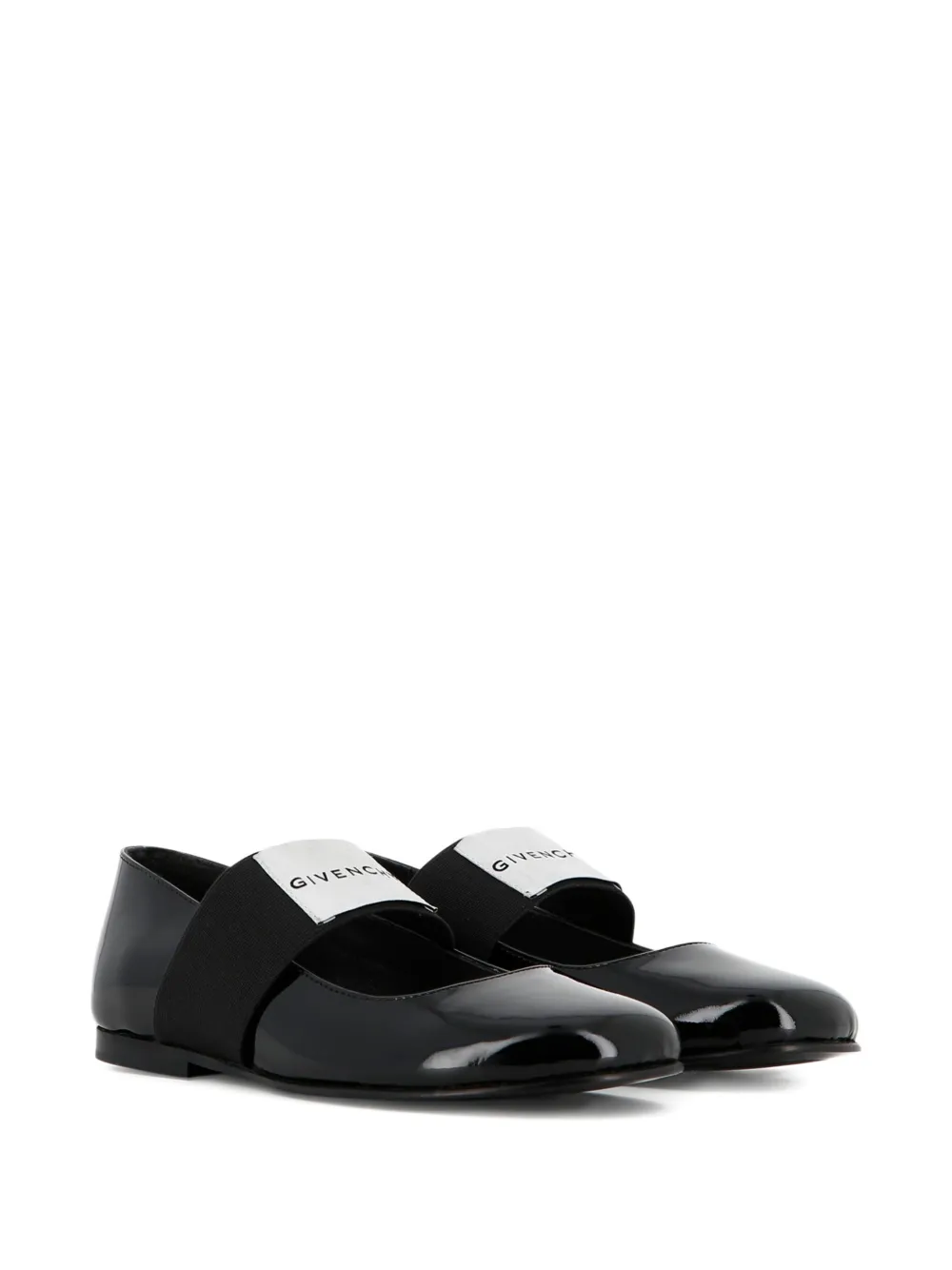 Givenchy Kids patent leather flats - Black