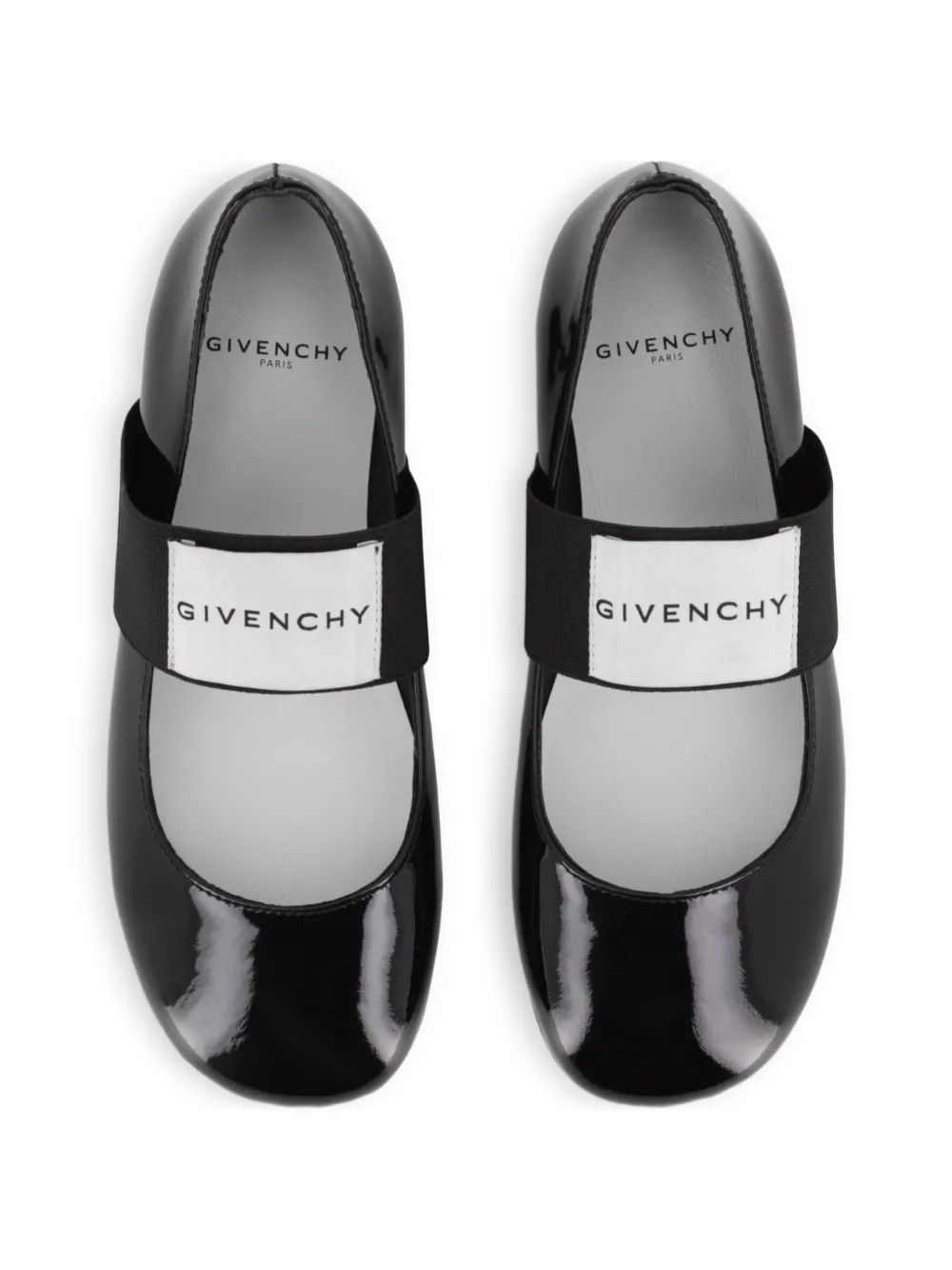 Givenchy Kids Lakleren ballerina's Zwart