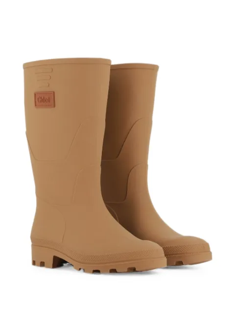 Chloé Kids logo-patch rain boots