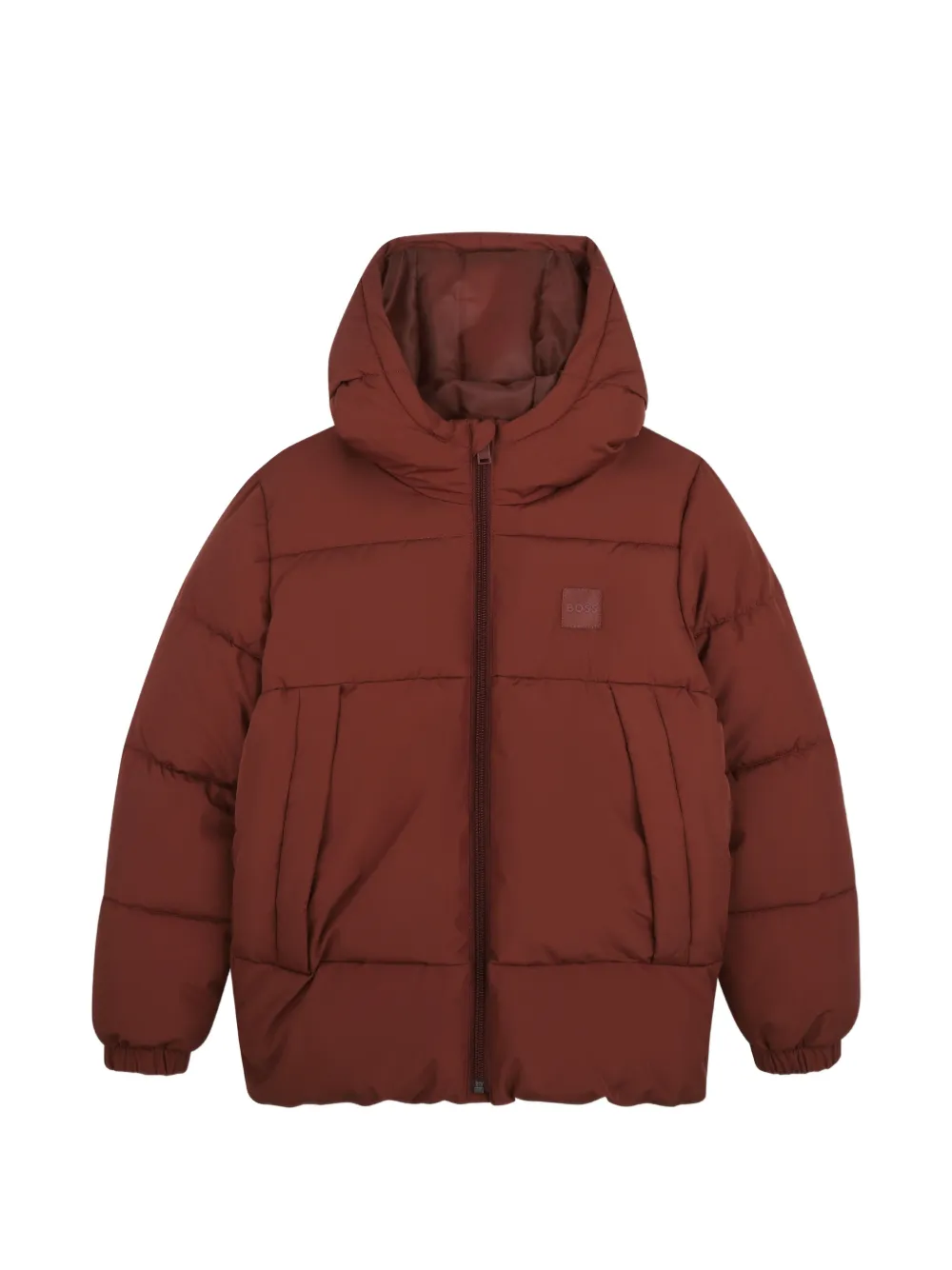 BOSS Kidswear Gesteppte Kapuzenjacke - Rot