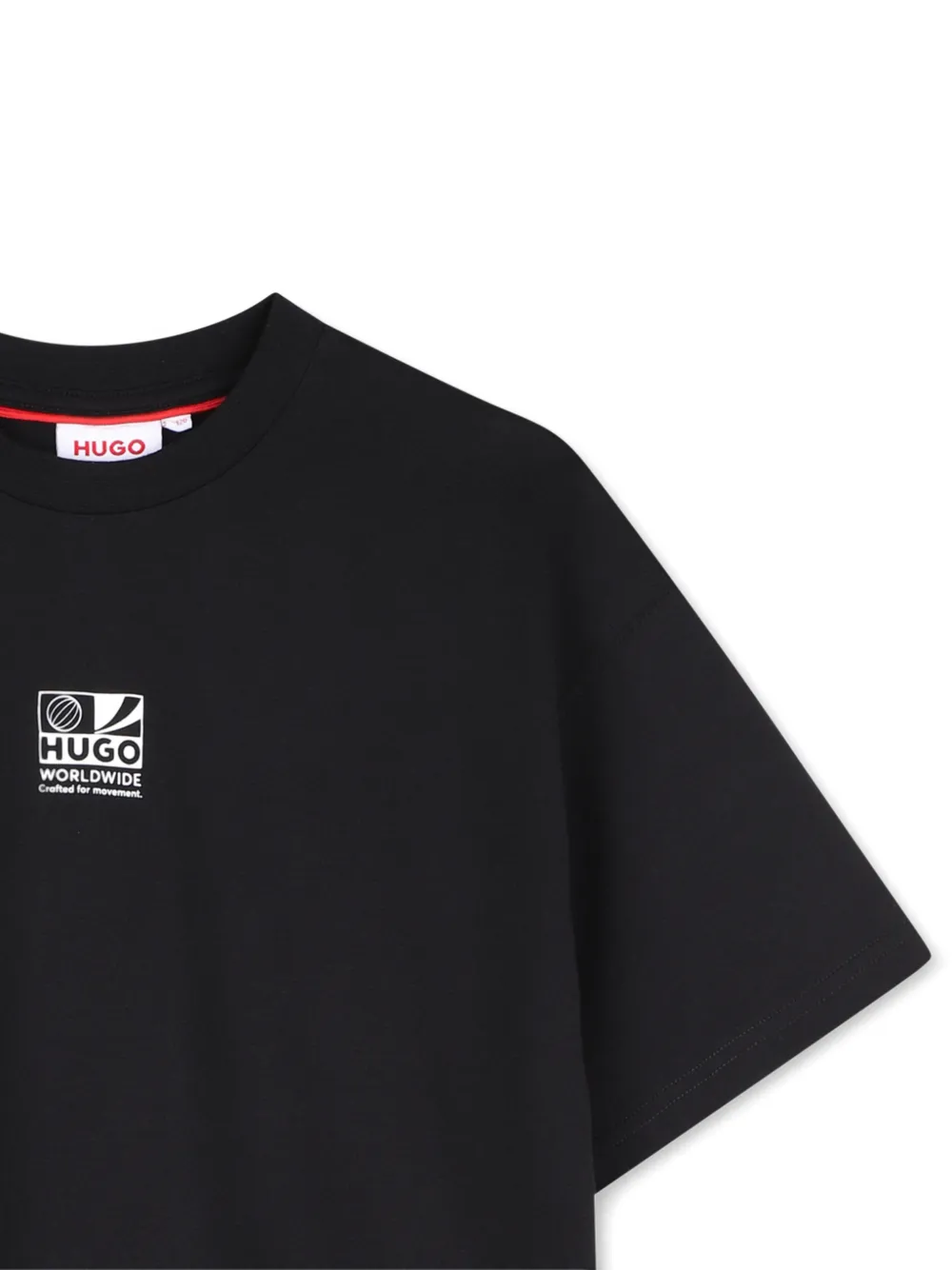 HUGO KIDS T-shirt met logoprint Zwart