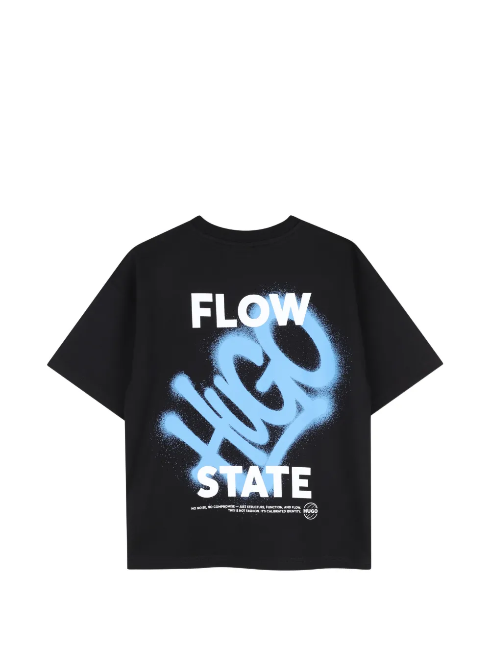 HUGO KIDS T-shirt met logoprint Zwart