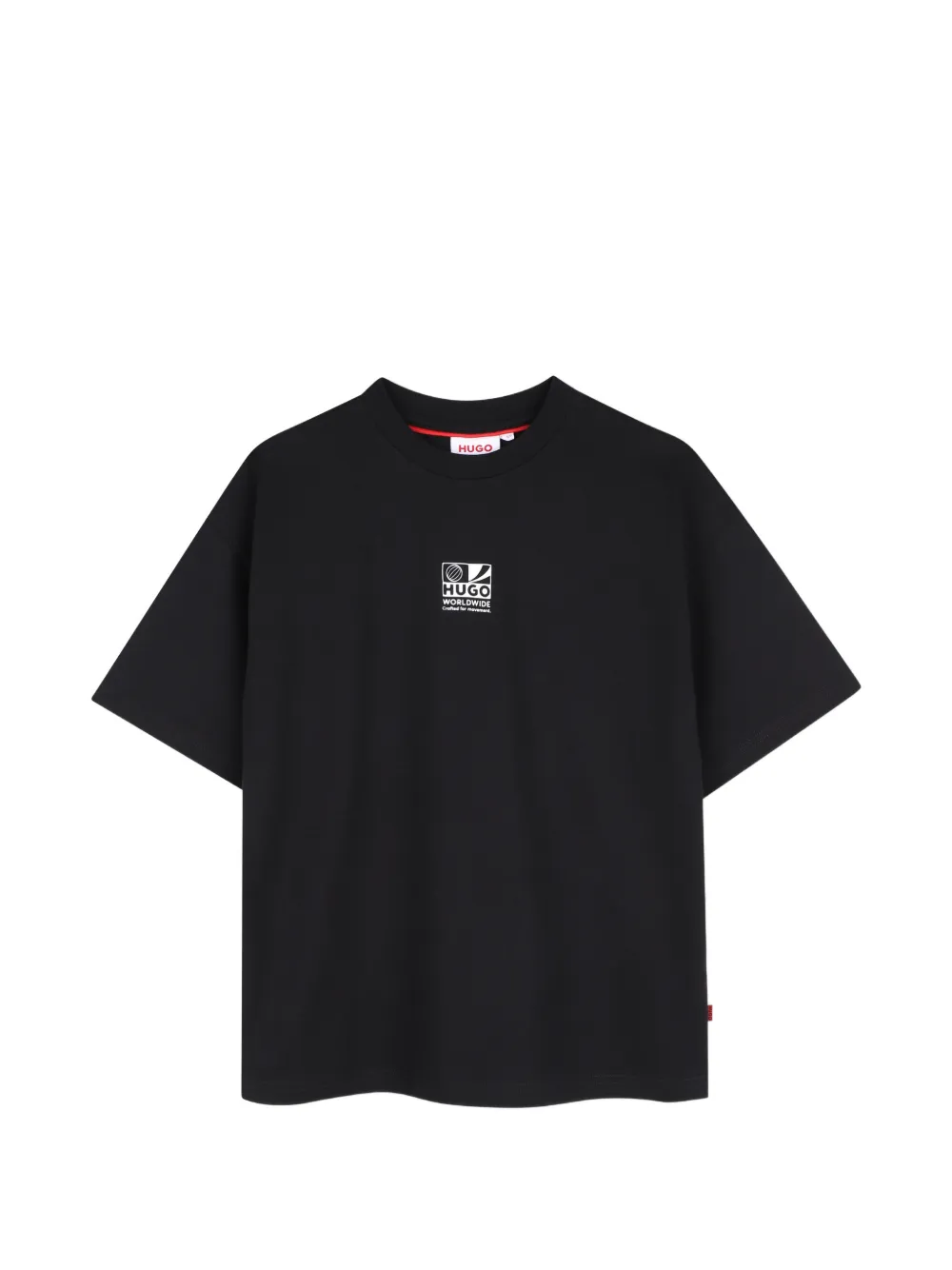 HUGO KIDS T-shirt met logoprint Zwart