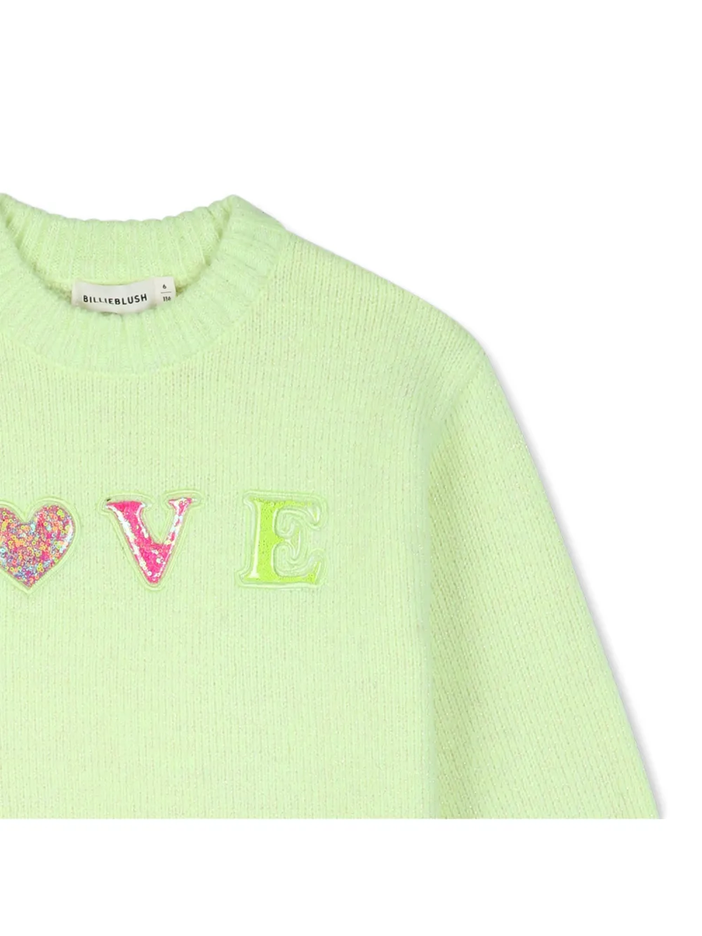 Billieblush Trui verfraaid met pailletten en logo-patch Groen