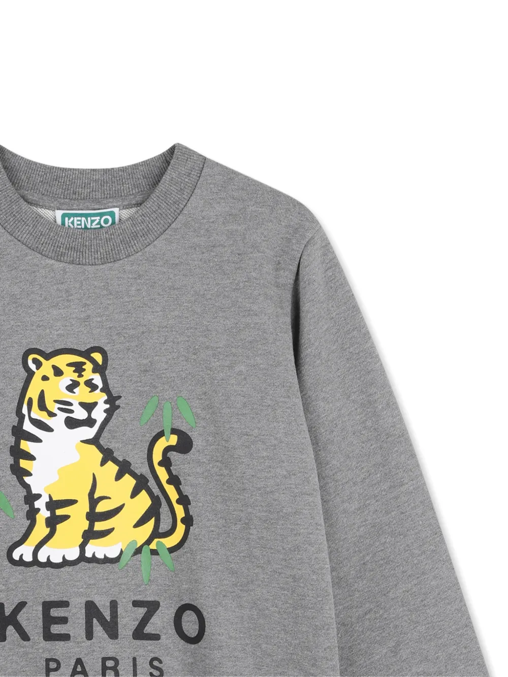 Kenzo Kids Trui met Tiger-print Grijs