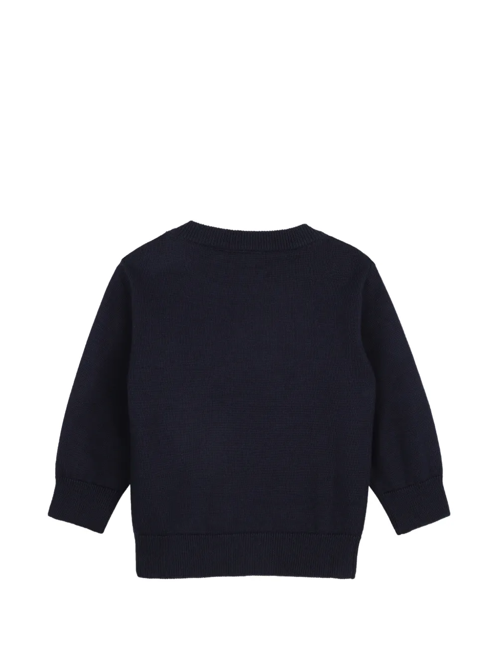BOSS Kidswear Trui met knoopsluiting en geborduurd logo Blauw