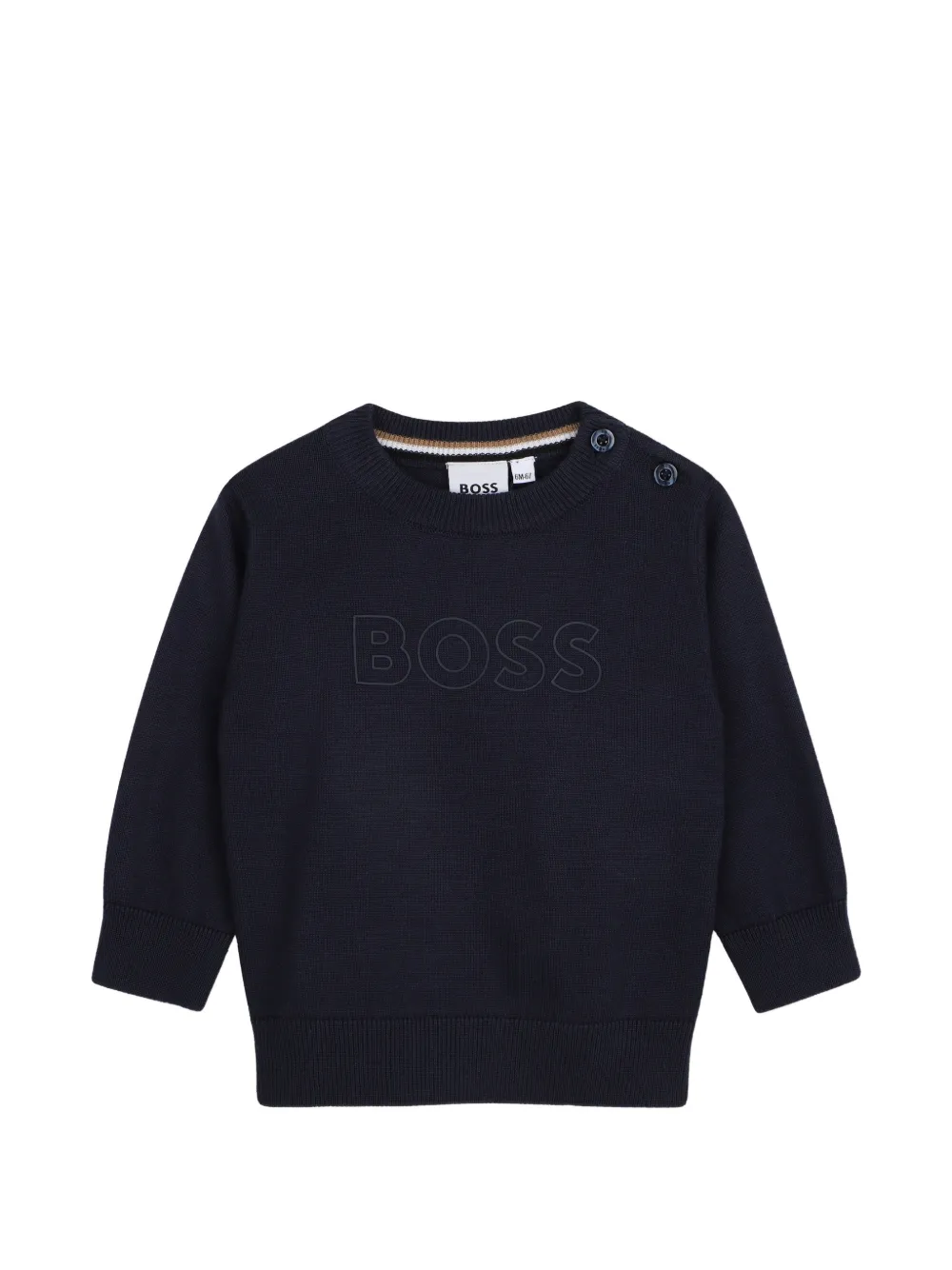 BOSS Kidswear Maglione con ricamo - Blu