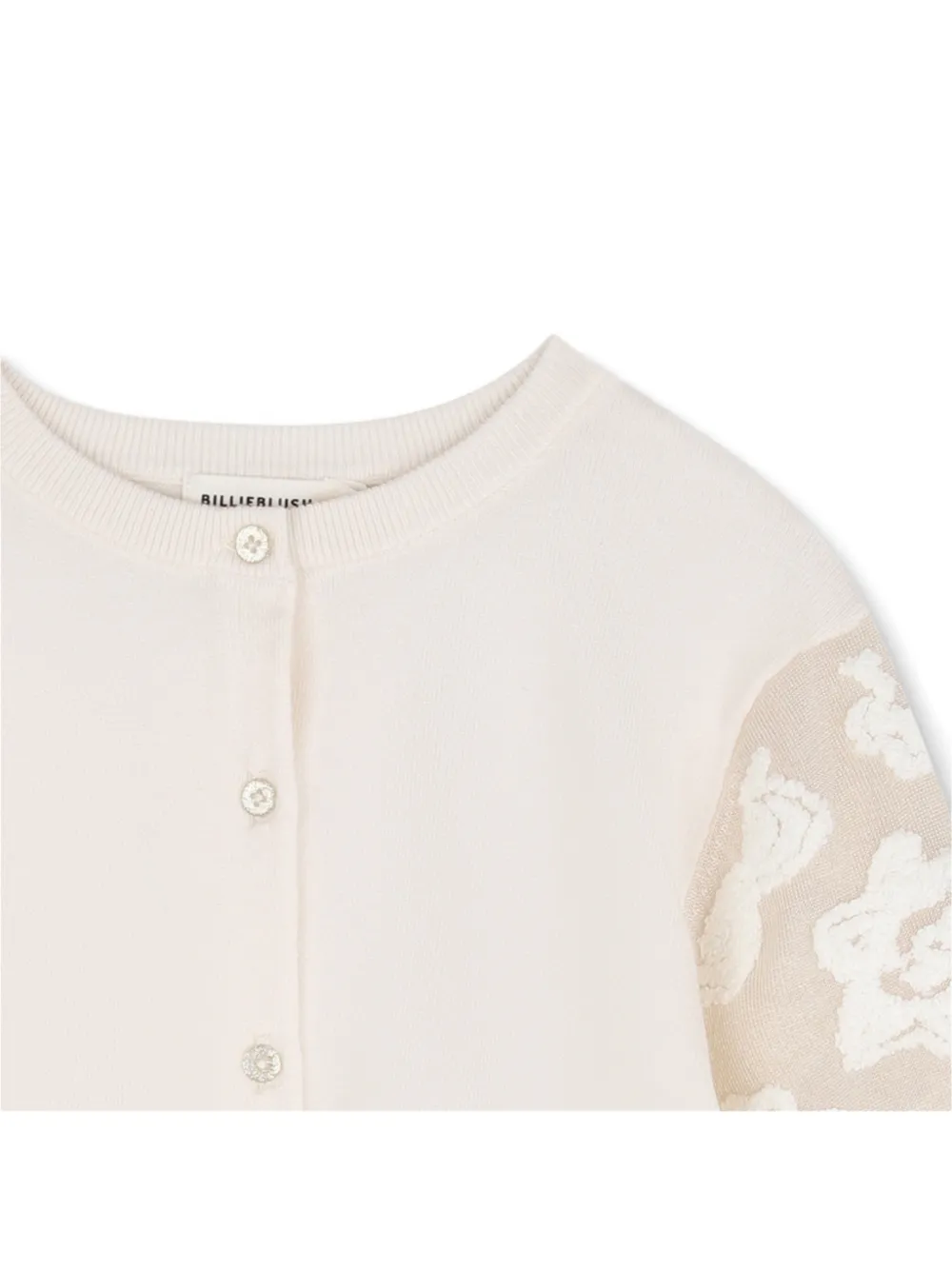 Billieblush Gebreid vest met bloemen-intarsia Wit