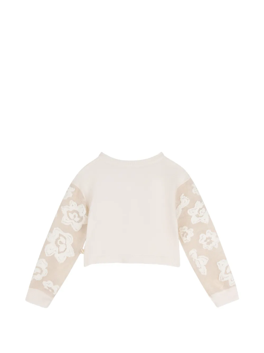 Billieblush Gebreid vest met bloemen-intarsia Wit