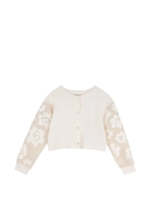 Billieblush floral-intarsia knitted cardigan