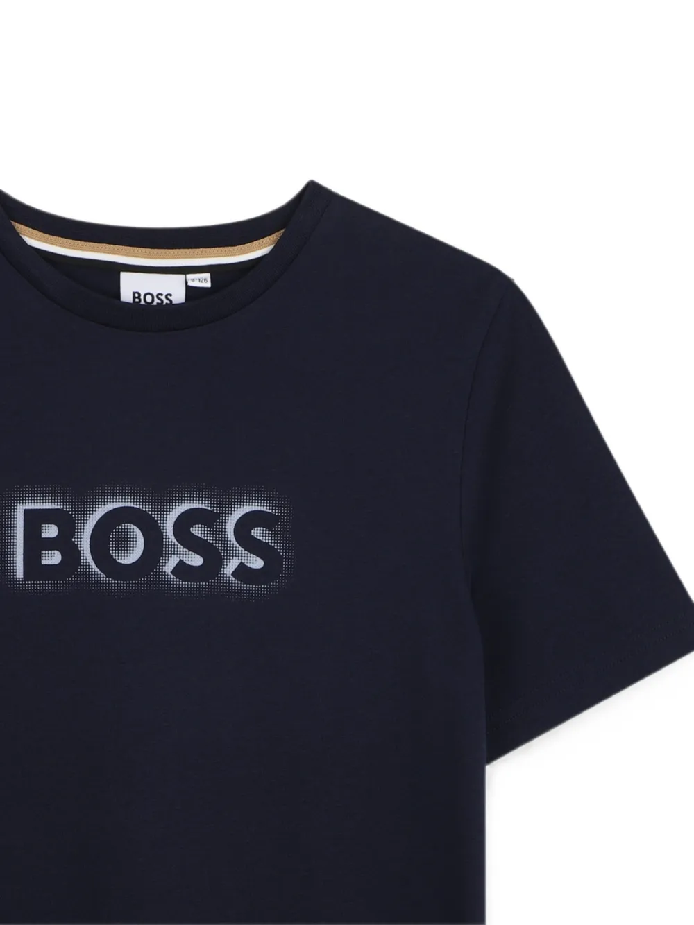 BOSS Kidswear logo-print short-sleeve T-shirt Blauw
