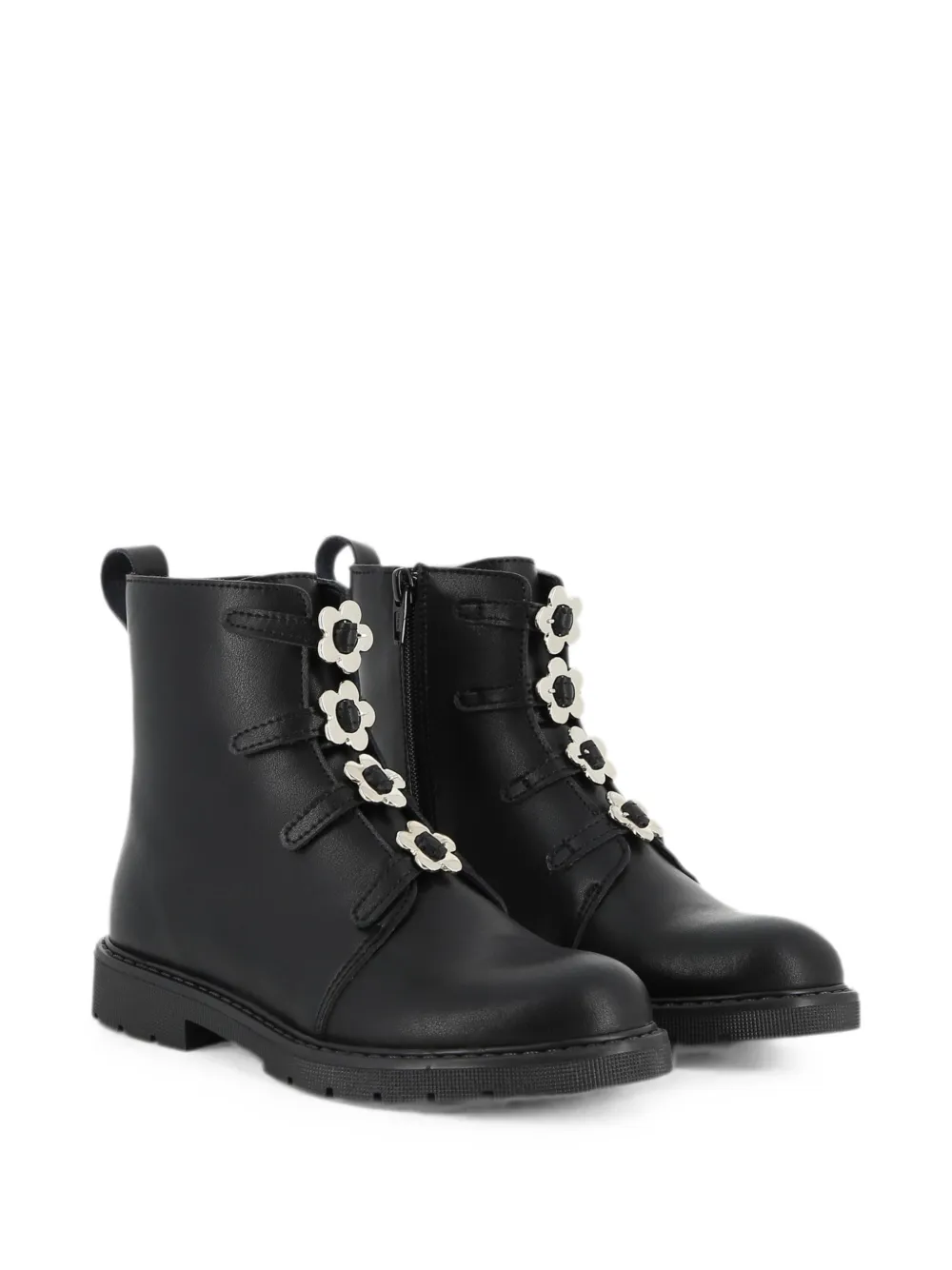 Marc Jacobs Kids flower-embellished ankle boots - Nero