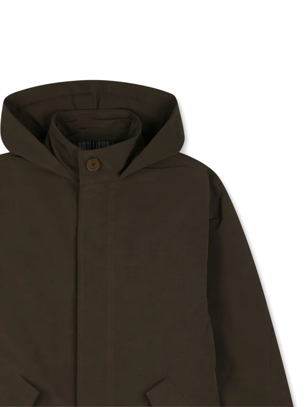 Givenchy Kids Trenchcoat met capuchon en logo-print Groen