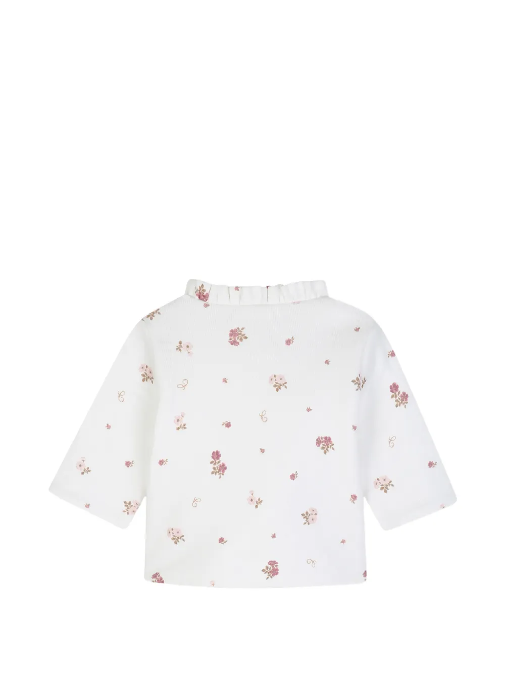 Chloé Kids Set met bloemen-print en ruches Wit