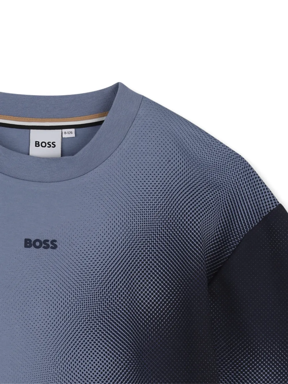 BOSS Kidswear T-shirt met kleurverloop Blauw