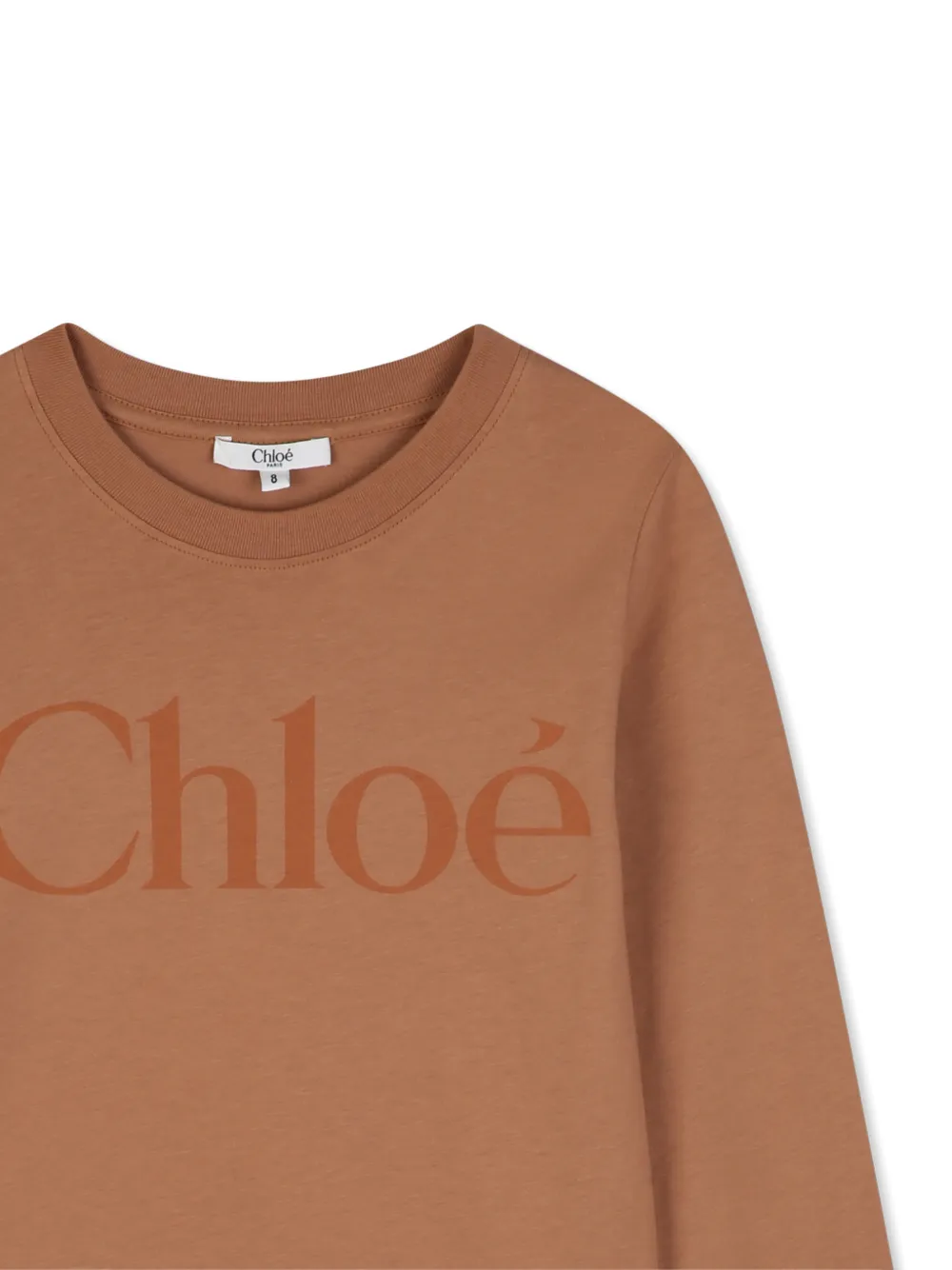 Chloé Kids T-shirt met lange mouwen Bruin