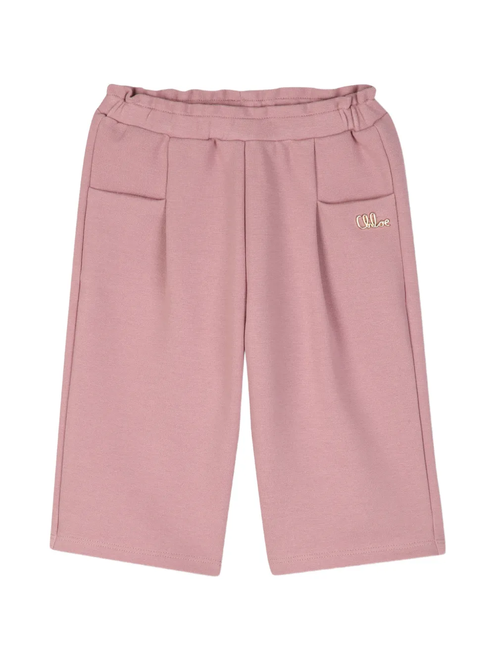 Chloé Kids logo-plaque track pants - Rosa
