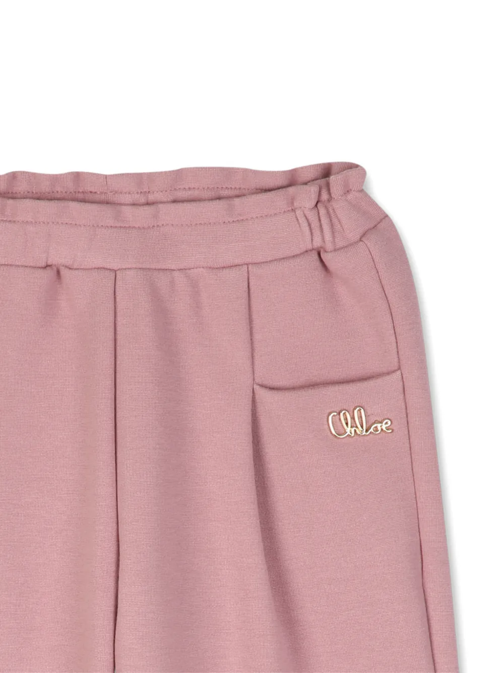 Chloé Kids Trainingsbroek met logoplakkaat Roze