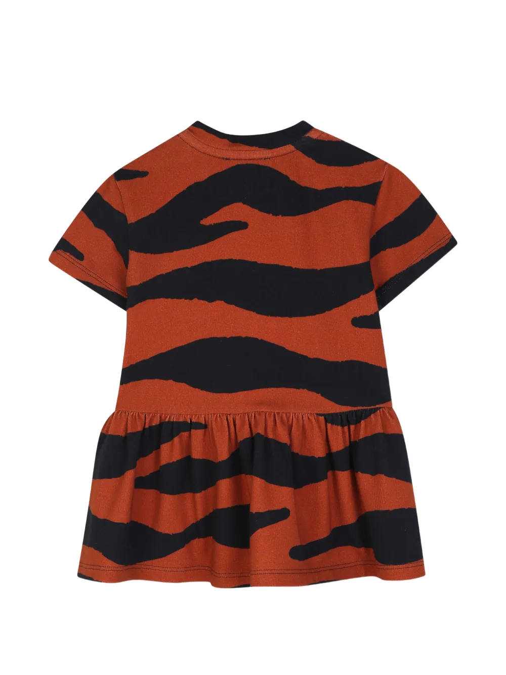 Kenzo Kids Jurk met tijgerprint en hartpatch Bruin