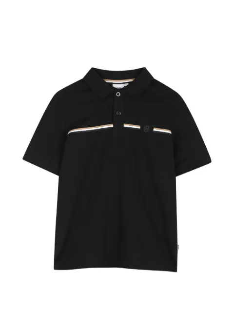 BOSS Kidswear stribet polo med logomærke