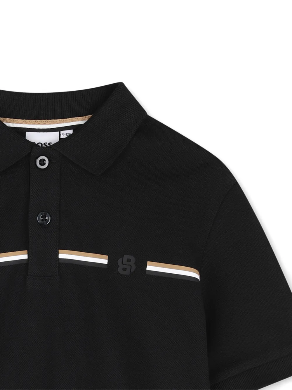 BOSS Kidswear Poloshirt met logopatch Zwart