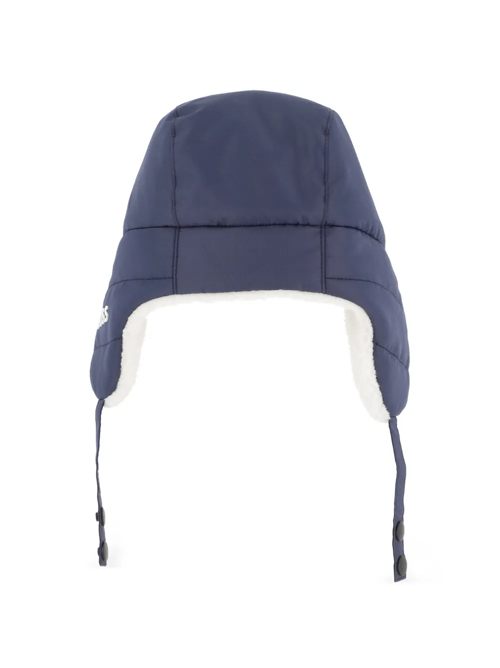 BOSS Kidswear Gewatteerde muts van imitatielamswol Blauw