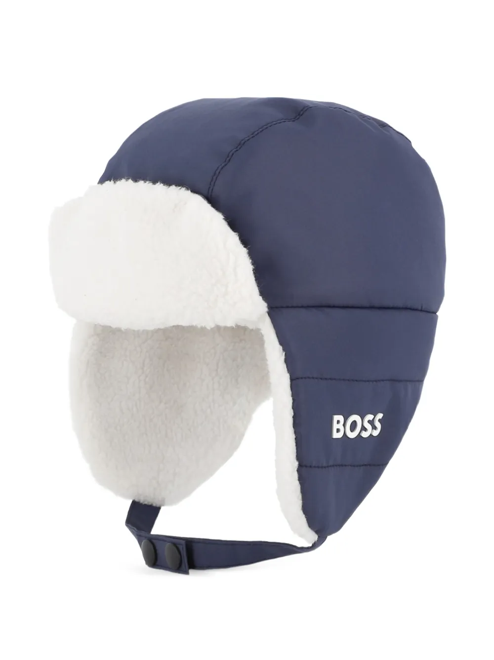 BOSS Kidswear Cappello con fodera in shearling - Blu