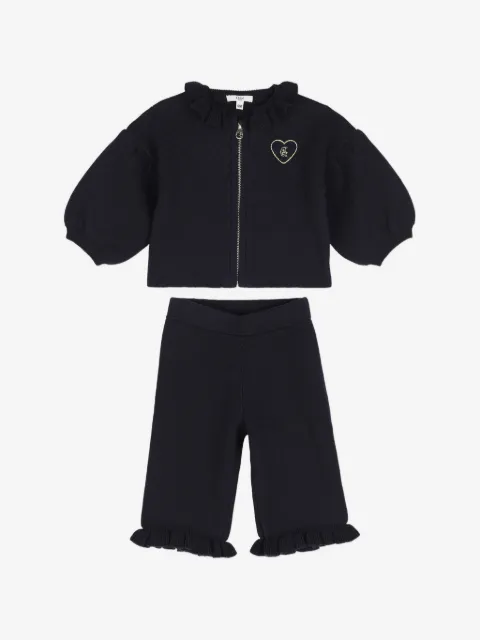 Chloé Kids ruffle-trim knitted tracksuit set