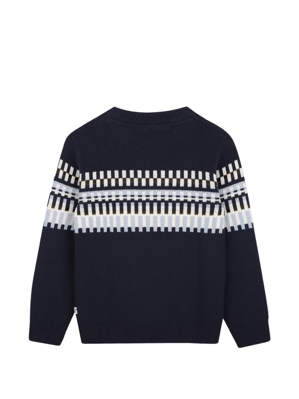 BOSS Kidswear Trui met geometrisch patroon Blauw