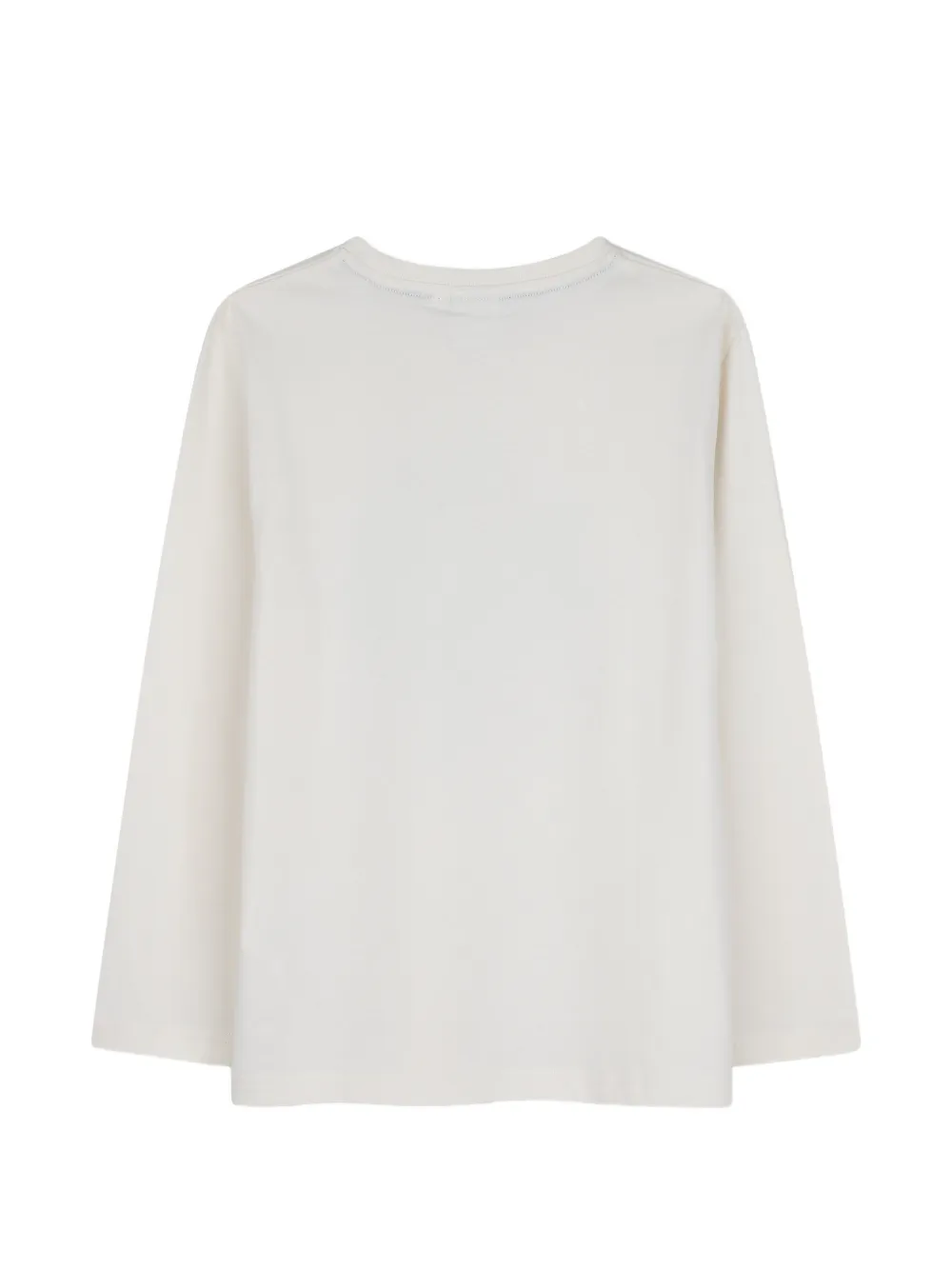 BOSS Kidswear T-shirt met lange mouwen en logo-print Beige